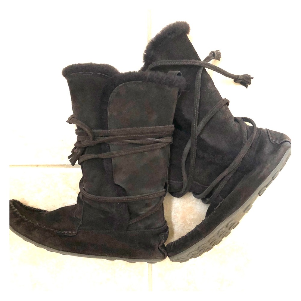 J. Crew • Suede Lace Up Moccasin Boots